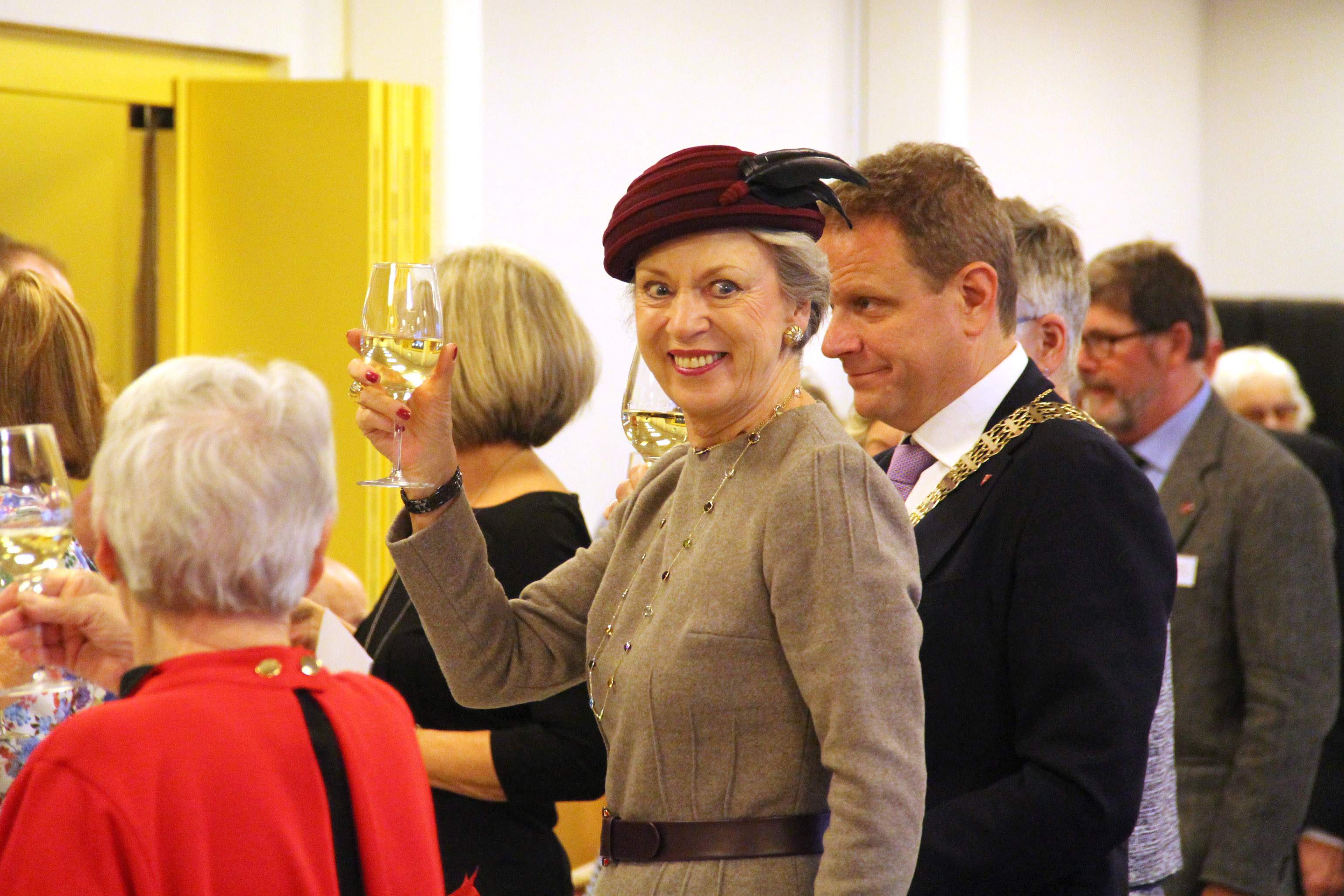 Prinsesse Benedikte var i hopla, da hun var med til at fejre omsorgscenteret Breelteparkens 40 års jubilæum i fredags (Foto: Pernille Kristensen).