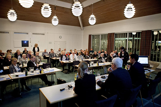 Knapt 60 selskabsformænd og næstformænd fra DAB-administrerede boligselskaber deltog i år i den inspirerende weekend på Kolle Kolle i Værløse (Foto: Nicolas Egedorf).